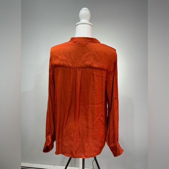 SALE! Rust Naked Zebra Blouse Size L EUC - Picture 2 of 5